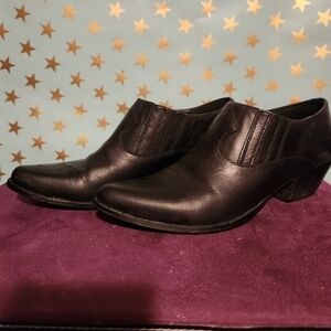 Western trad goth boho ankle boots